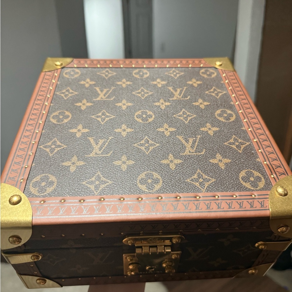 Louis Vuitton Monogram Box with Gold and Brown Accents